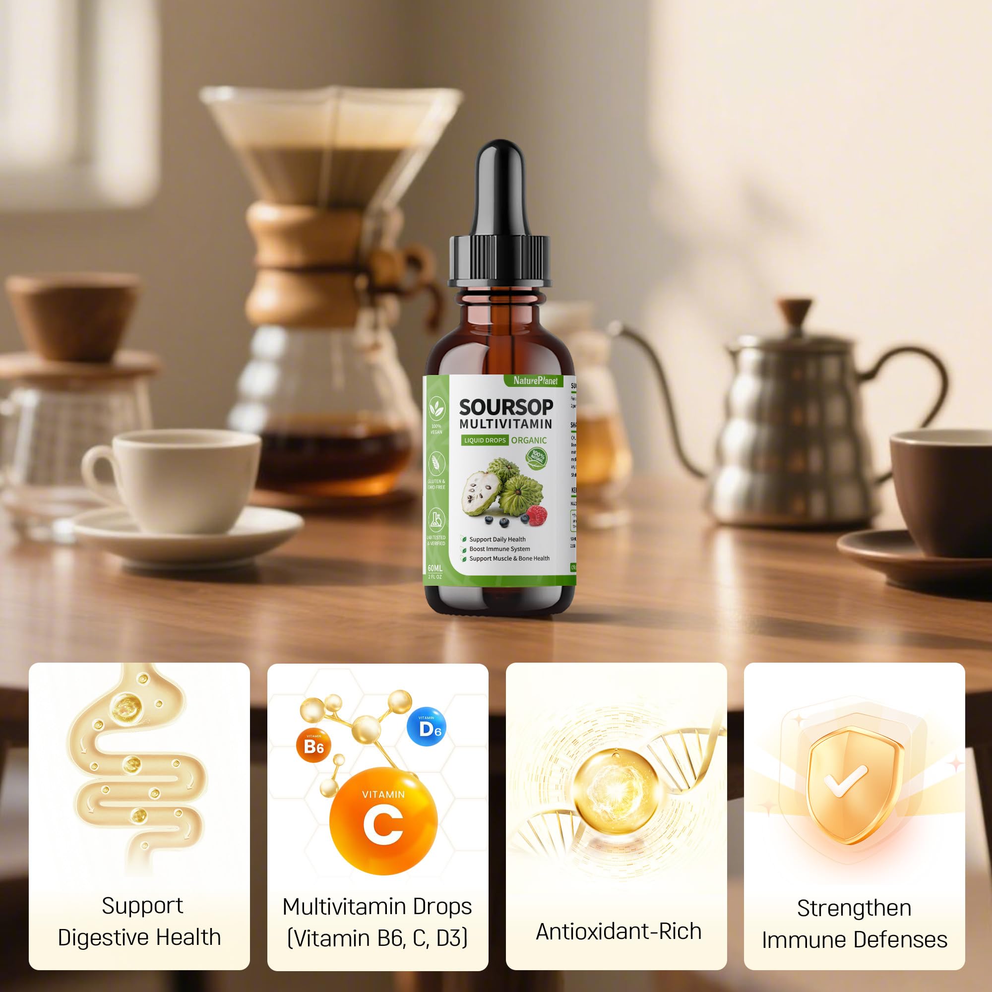 NaturePlanet Black Seed Oil Drops bottle highlights earthy notes and versatility