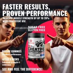 Nature’s Aid creatine gummy in gym setting highlights portable supplement.