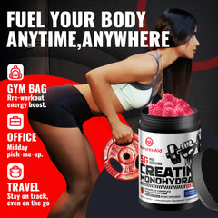 Natures Aid Creatine Gummy strawberry flavor supports refreshing workouts.