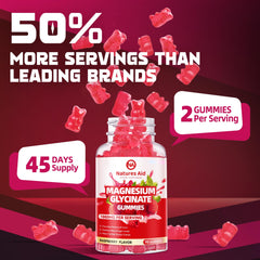 Natures Aid Magnesium Glycinate Gummies ingredients panel includes CoQ10 and potassium.