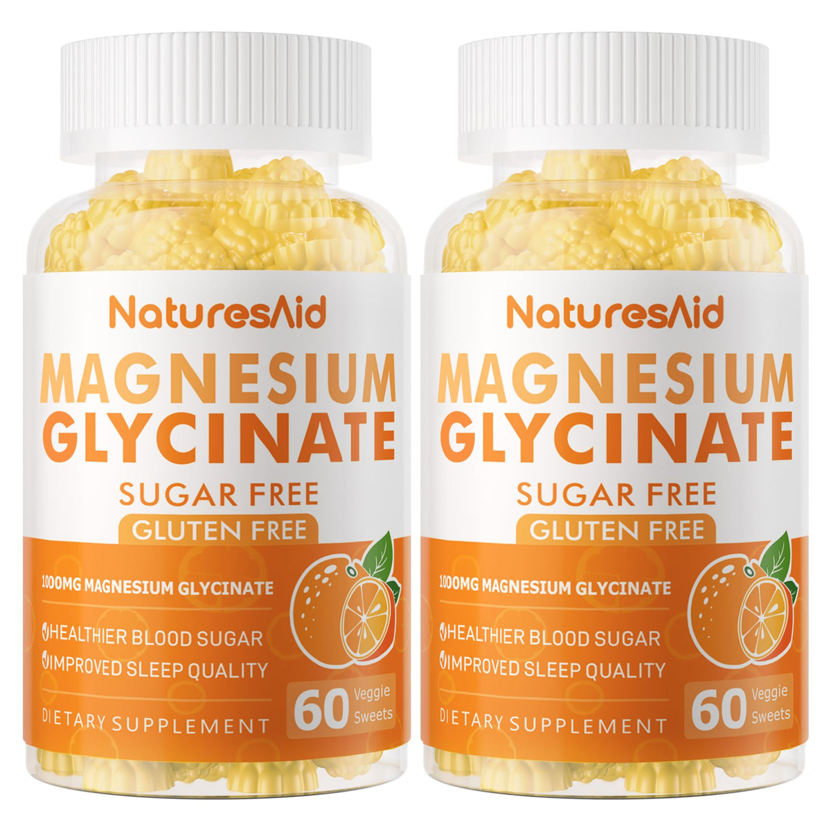 Natures Aid Magnesium Glycinate Gummies jar for daily calm mood support.