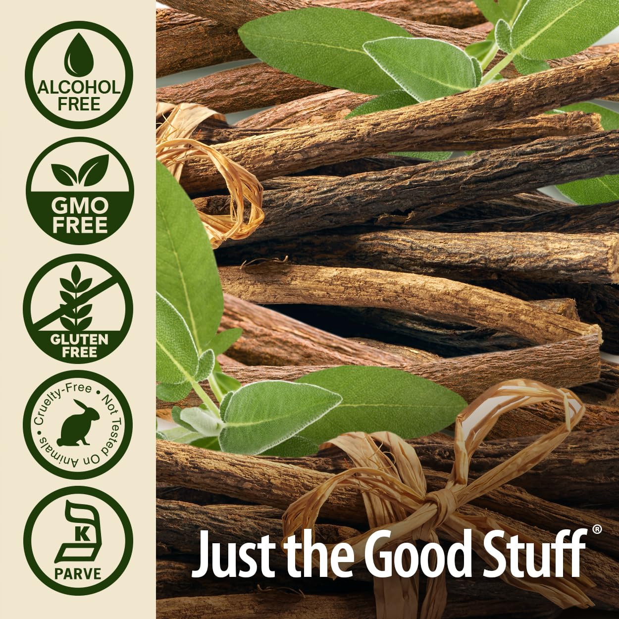 Nature's Answer Licorice Root ingredient list showing premium extracts and purity