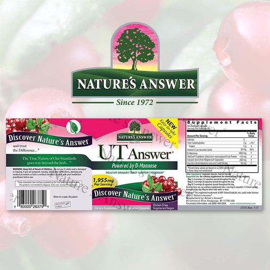 Nature's Answer UT Answer capsules ready for easy daily dosing.