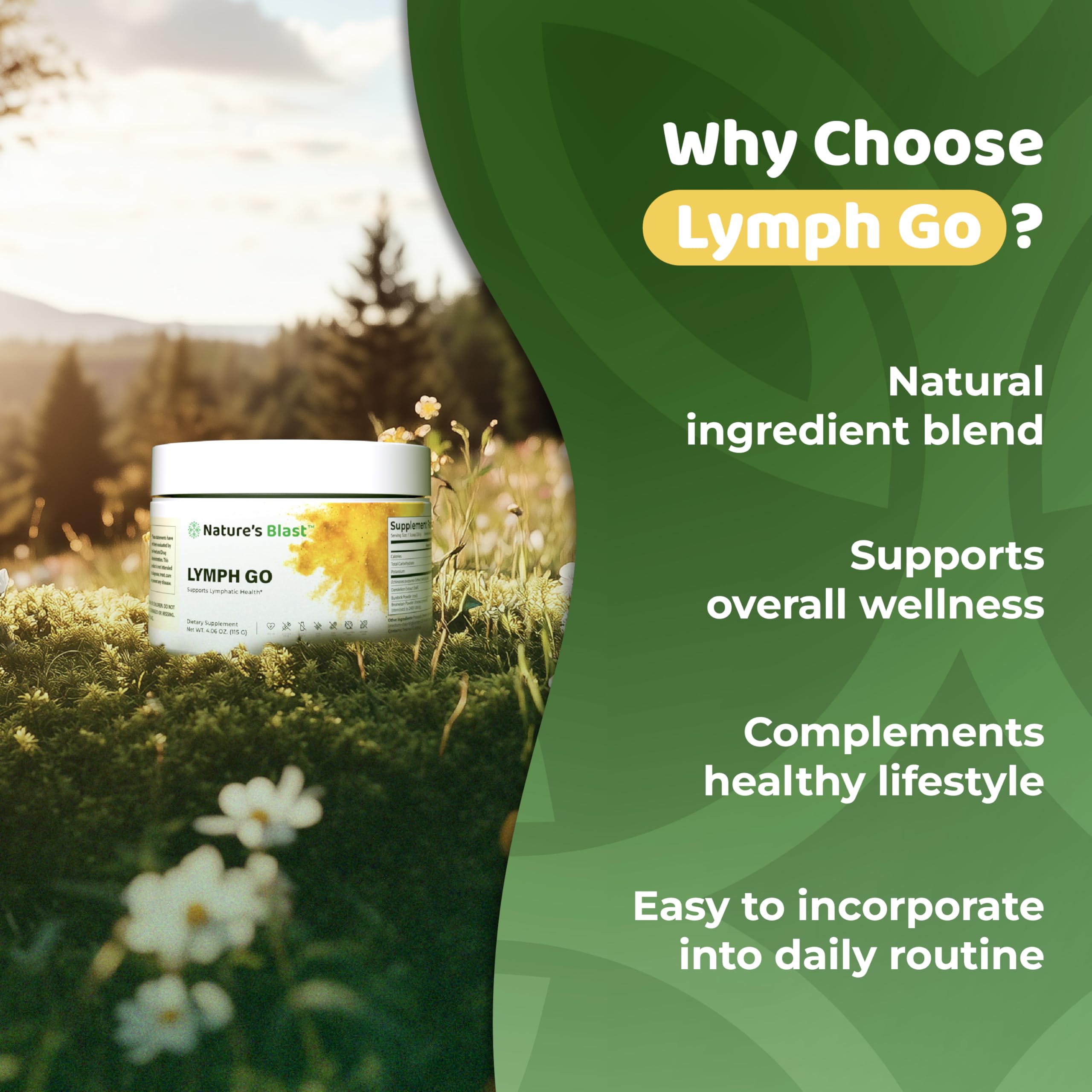 Nature's Blast Lymph Go prepared drink showing tropical flavor