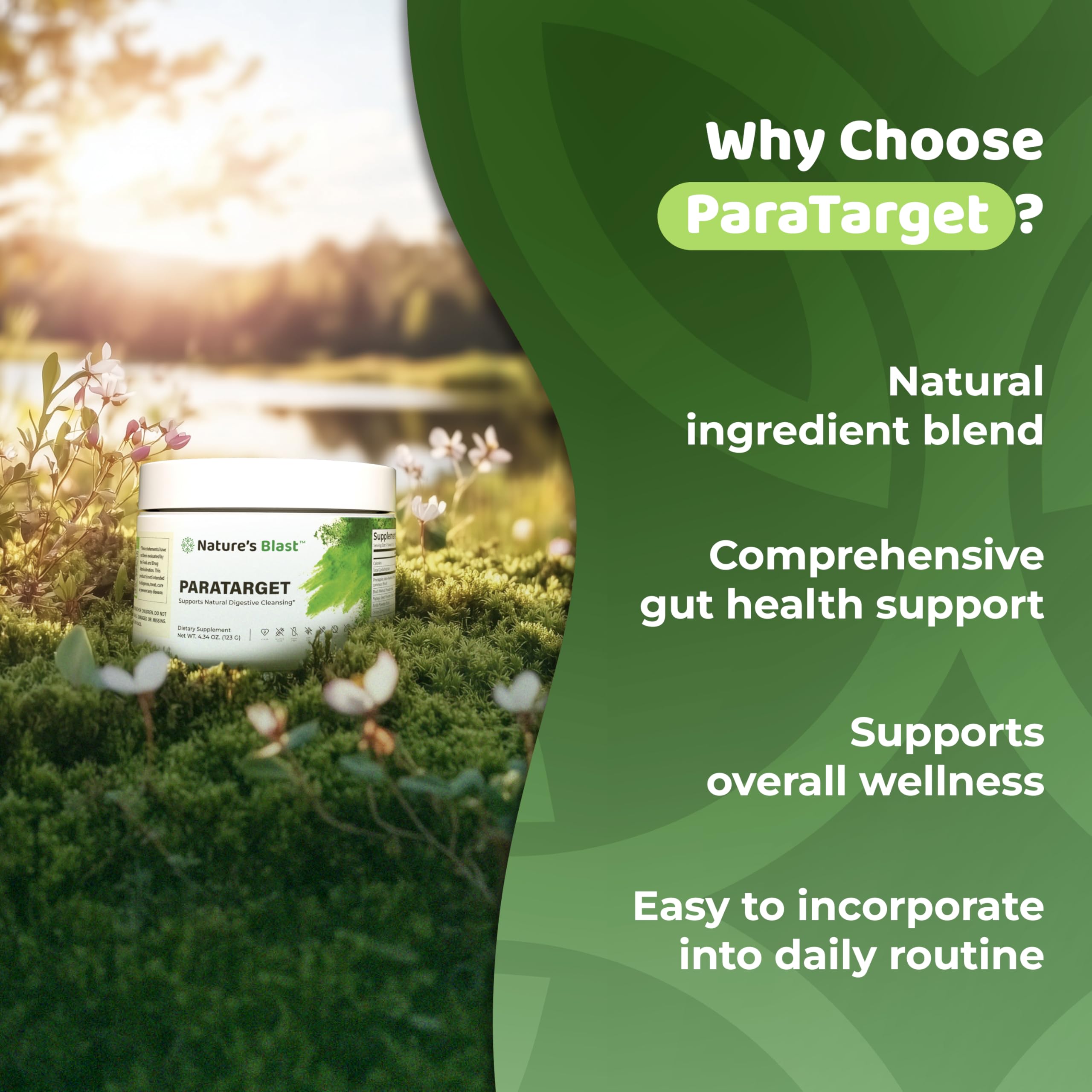 NATURES BLAST ParaTarget pineapple powder in a glass emphasizes tropical flavor experience