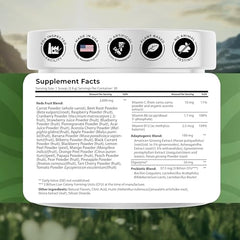 NATURES BLAST Reds powder scoop highlights convenient daily serving.