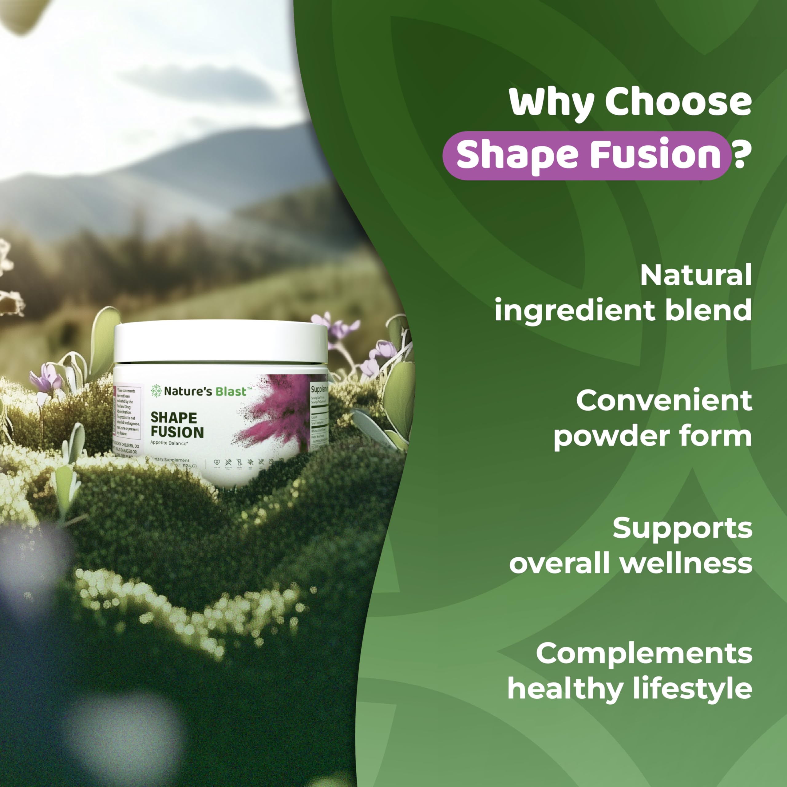 NATURES BLAST Shape Fusion hibiscus bloom adds vibrant color cue.