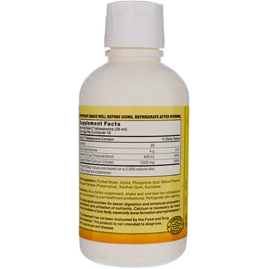 Nature's Blend ingredients panel hints vitamin D3 pairing with calcium citrate