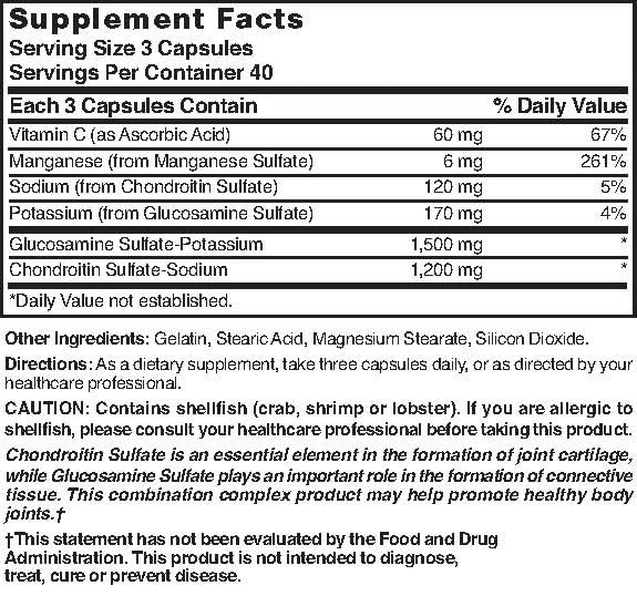 Nature's Blend Glucosamine Chondroitin capsules arranged for everyday use