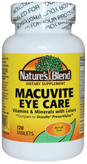 Nature's Blend Macuvite Eye Care pack of 2 bottles front view, convenient daily eye support.