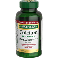Nature's Bounty calcium-D3 softgels bottle close-up showing softgel texture