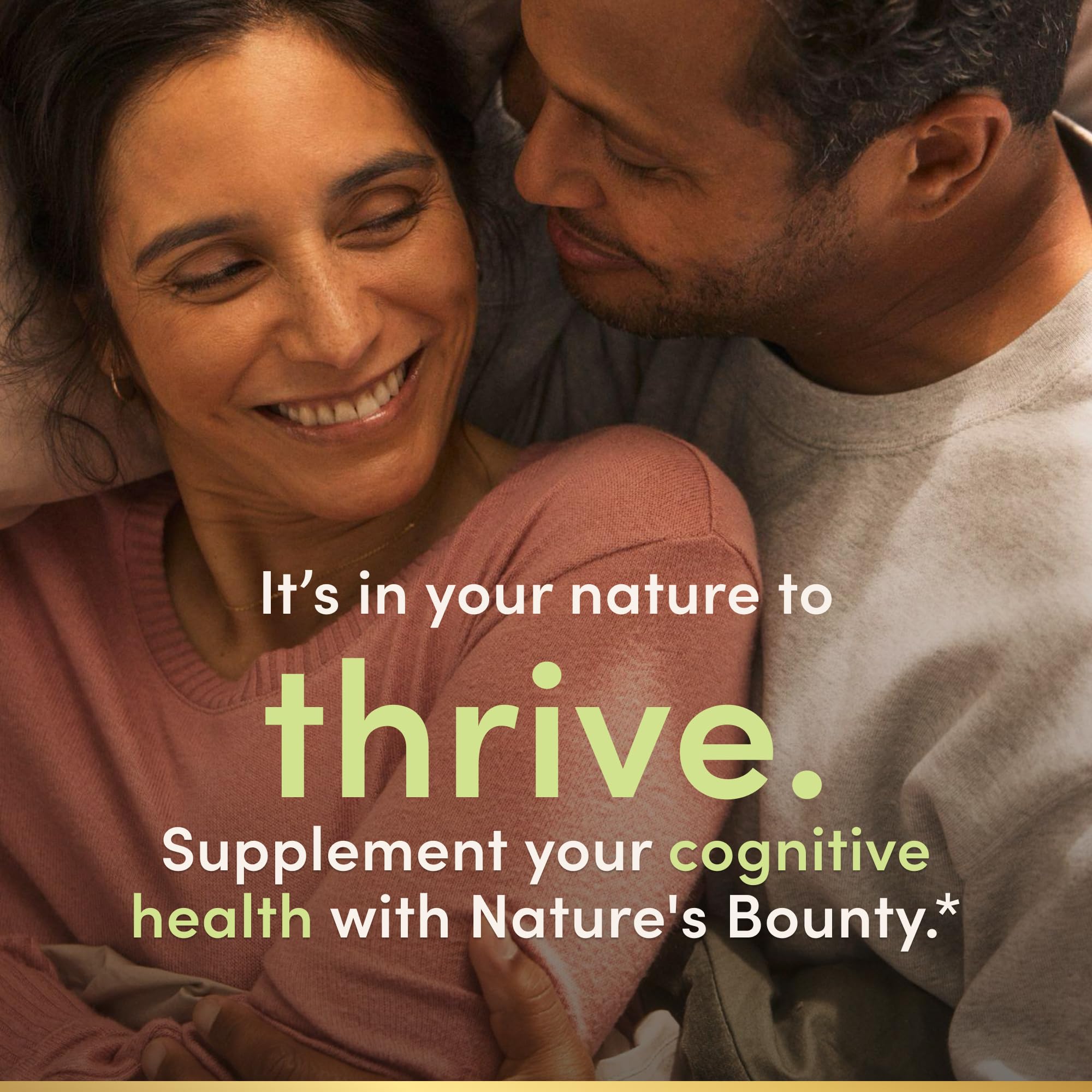 Nature's Bounty Active Mind bottle pour shows easy, quick dosing on busy days