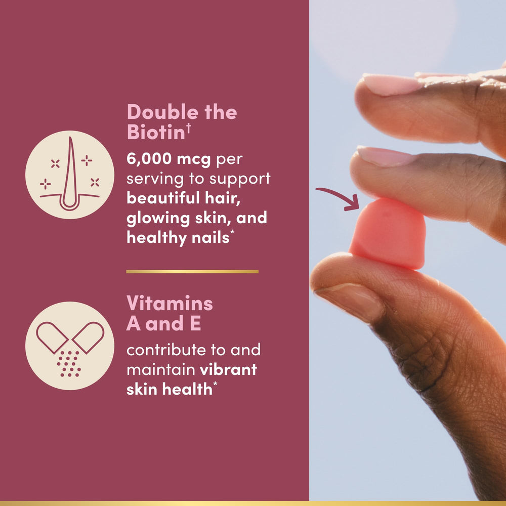Nature's Bounty Advanced Hair Skin Nails pectin-based non-stick gummies texture