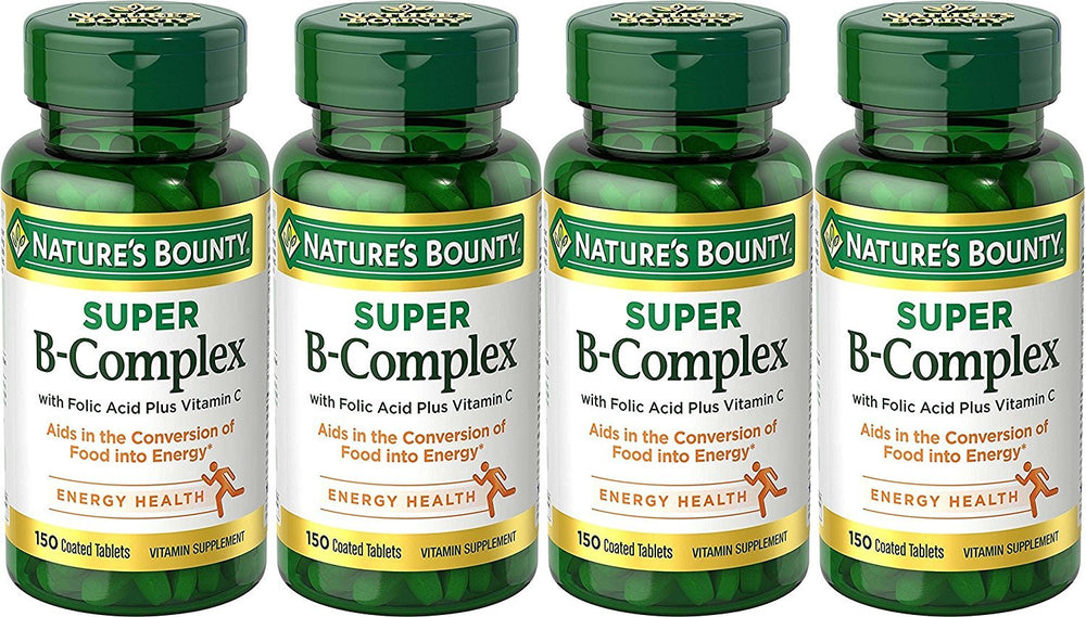 Nature's Bounty B-Complex bottle with tablets, supporting daily nutrient intake