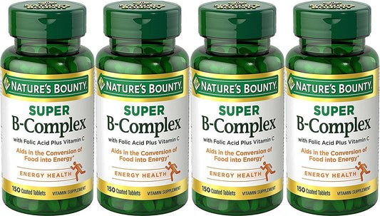 Nature's Bounty B-Complex bottle with tablets, supporting daily nutrient intake