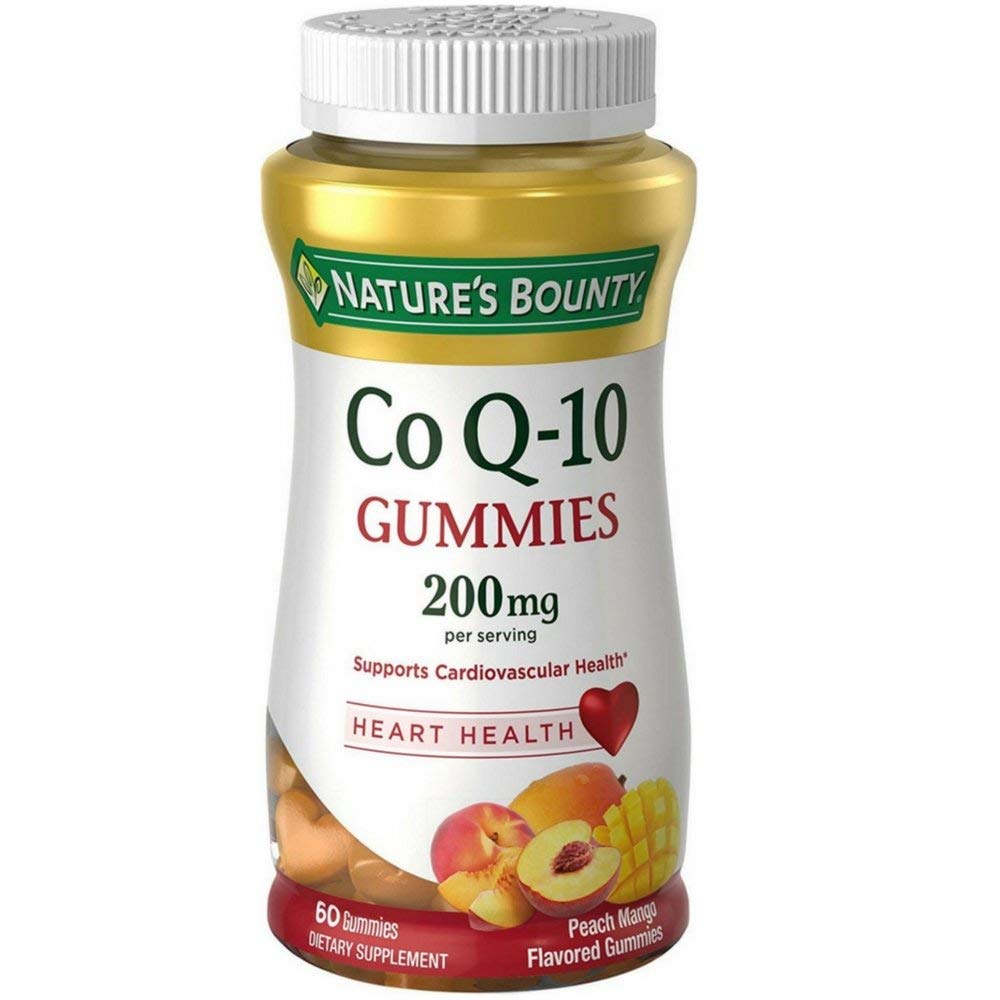 Nature's Bounty CoQ-10 Gummies with 200 mg and peach-mango flavor fit into daily wellness routine.