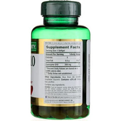 Nature's Bounty CoQ10 200 mg softgel pour; smooth, easy-to-take capsules.