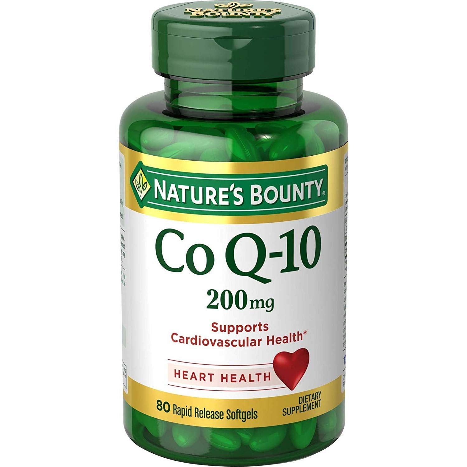 Nature's Bounty CoQ-10 extra strength bottle front view for heart health support