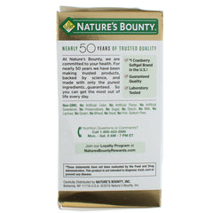 Nature's Bounty cranberry dual-pack bottles emphasizing value and convenience