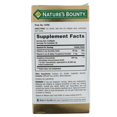 Six-pack Nature's Bounty Cranberry Soft Gels bottles arranged for ongoing routine