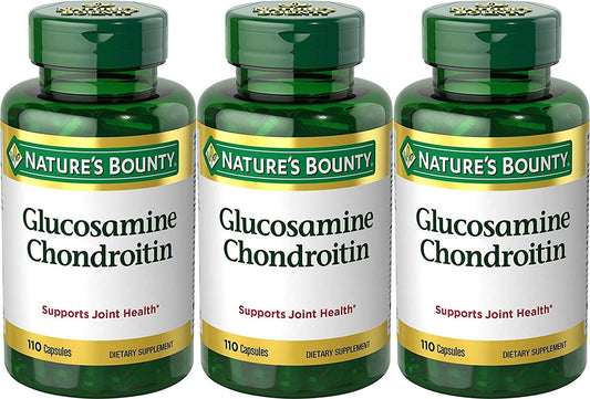 Nature's Bounty Glucosamine Chondroitin Complex bottle showcasing packaging, supporting joint health and mobility.