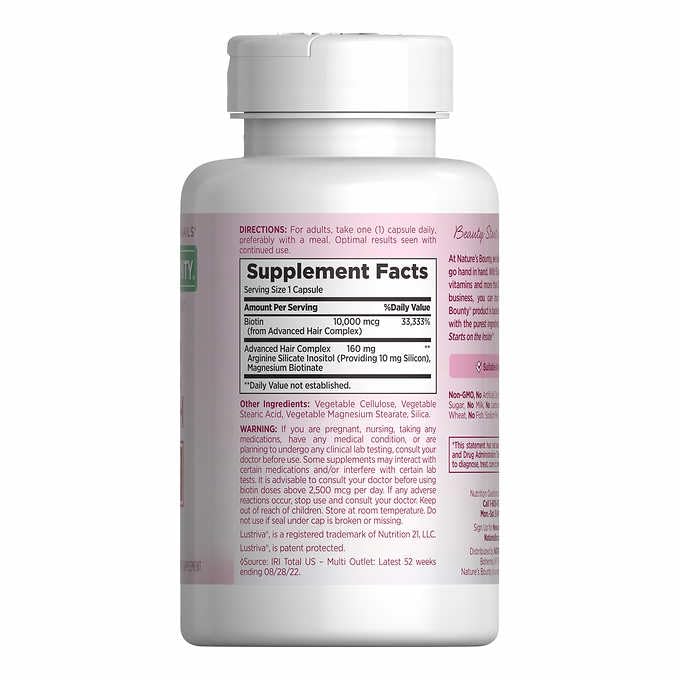 Nature's Bounty Hair Growth lifestyle shot implies everyday confidence with hair care.