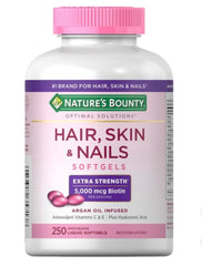 Nature's Bounty Hair, Skin and Nails bottle view supports overall beauty routine