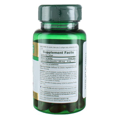 Nature's Bounty Lutein bottle back label detailing gluten-free, non-GMO formula