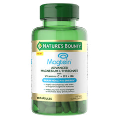 Nature’s Bounty Magnesium L-Threonate bottle label highlights brain support