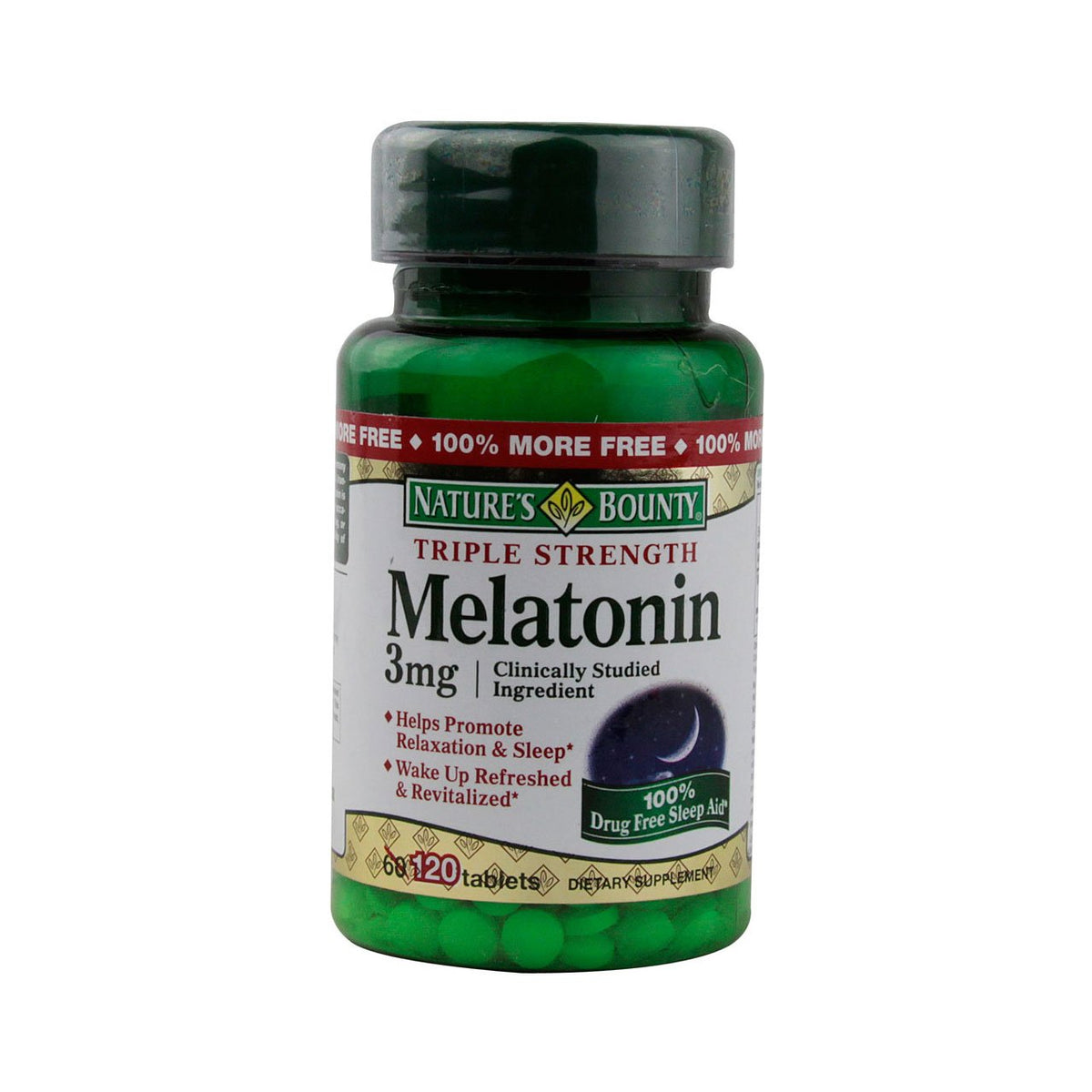 Nature's Bounty Melatonin quick-dissolve tablets with cherry flavor support easier sleep onset.