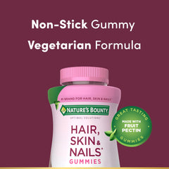 Nature's Bounty Optimal Solutions 2500mcg biotin gummies highlighting biotin content