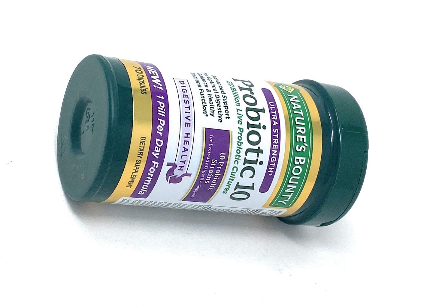 Nature's Bounty Probiotic 10 bottle highlights immune health support possibilities