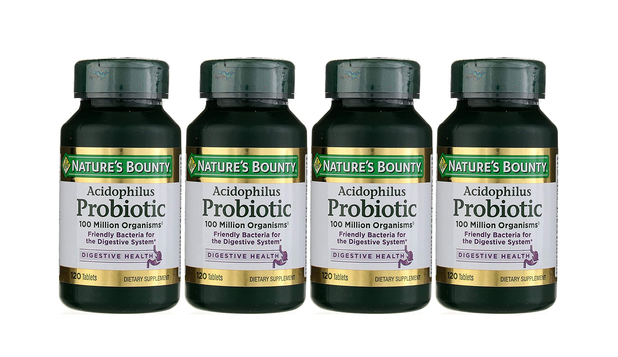 Nature's Bounty Probiotics bottle for daily digestive balance and gut wellness