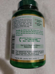 Nature's Bounty Pure Vitamin C caplets ingredients panel, non-GMO and sugar-free