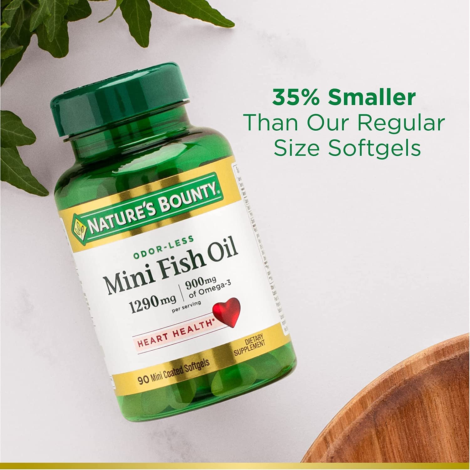 Nature's Bounty purified mercury-free fish oil emphasis on safety for daily use.