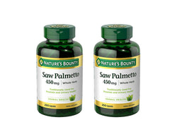 Nature's Bounty Saw Palmetto 450 mg capsules bottle for daily supplement routine
