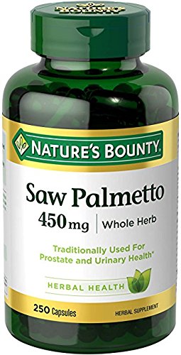 Nature's Bounty Saw Palmetto 450 mg capsules packaging showing two bottles for convenient duo-pack