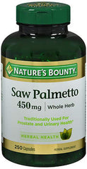 Nature's Bounty Saw Palmetto 450 mg capsules for daily prostate support and urinary comfort