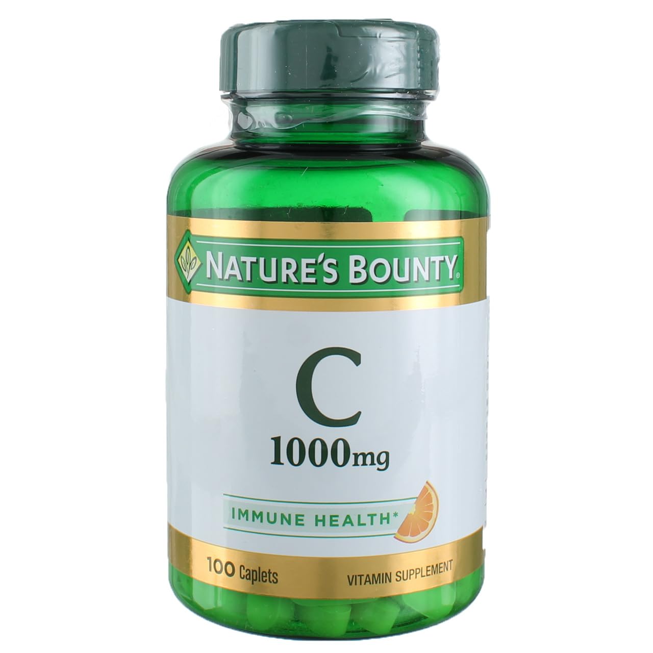 Nature's Bounty Vitamin C 1000mg bottle front view for daily immune support