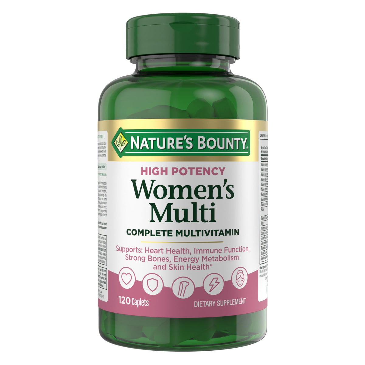 Nature's Bounty Women's Multivitamin bottle for daily wellness support.