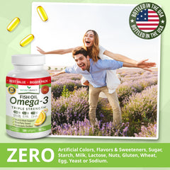 Nature's Branch non-GMO omega-3 capsules ideal for daily use.