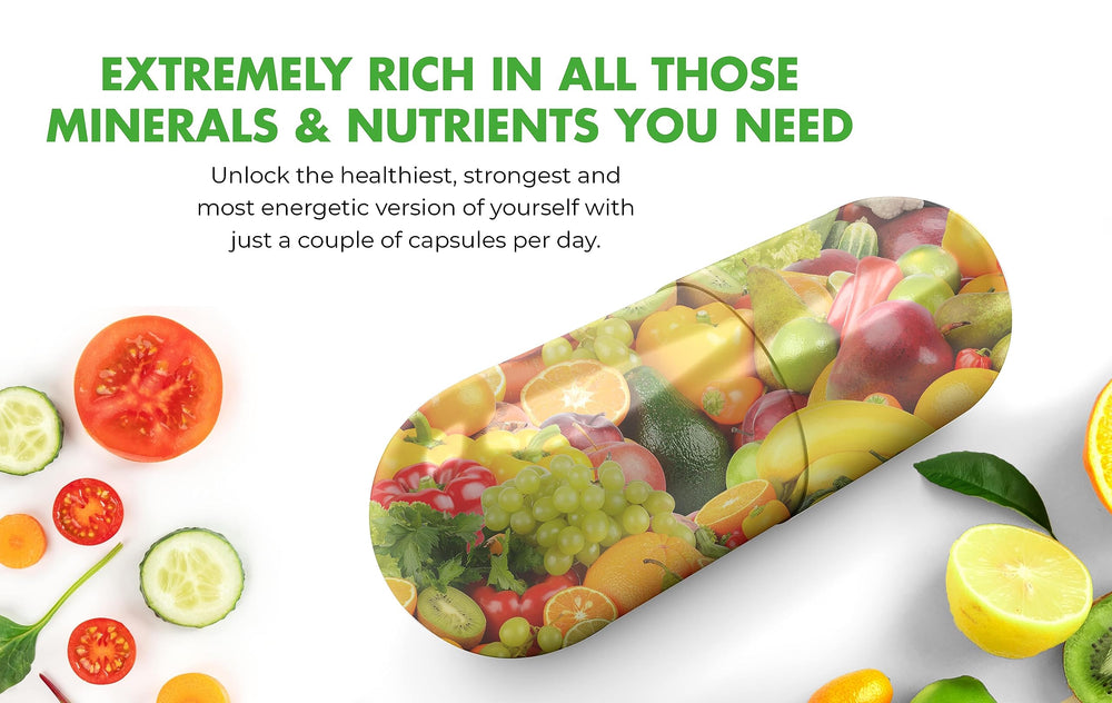 Close-up of Nature's Core capsules pouring, easy intake for busy mornings.