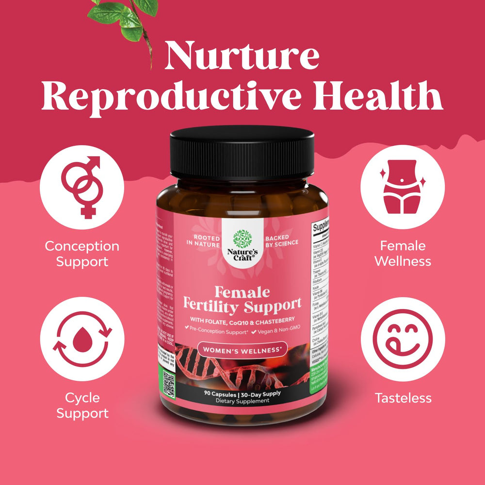 Natures Craft 2-pack fertility supplements box shows value and convenience for preconception.