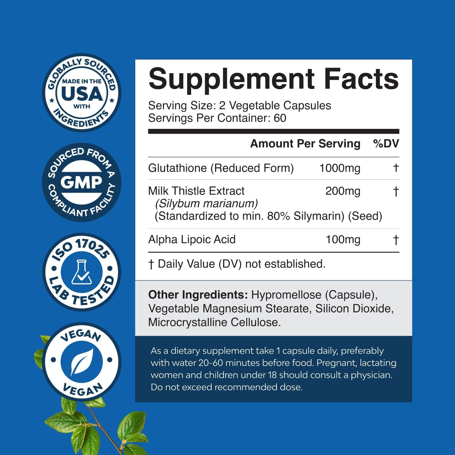 Natures Craft alpha-lipoic acid and glutathione blend aids detox and energy.