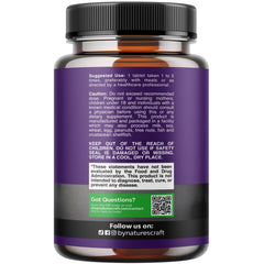 Natures Craft Ashwagandha tablets closeup highlights root extract.