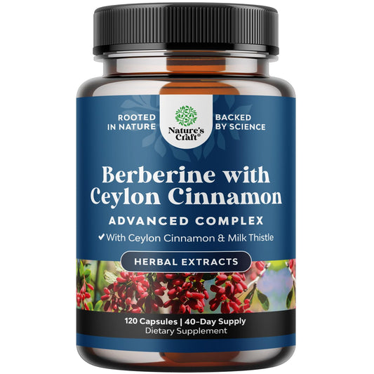 Natures Craft Balancing Berberine bottle pour may support healthy blood sugar levels.