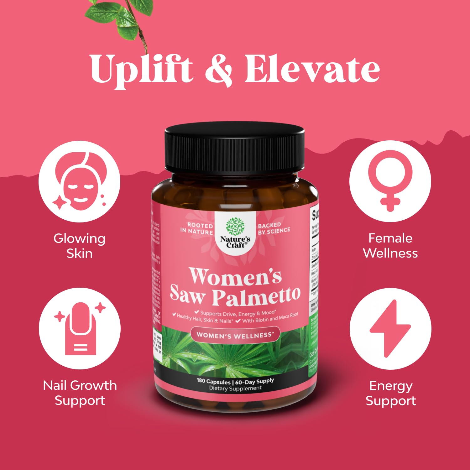 Natures Craft biotin hair health capsules for strengthened strands