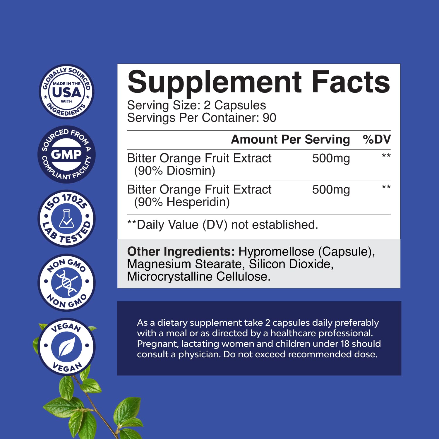 Nature's Craft bitter orange extract close-up—bioflavonoid-rich plant ingredient