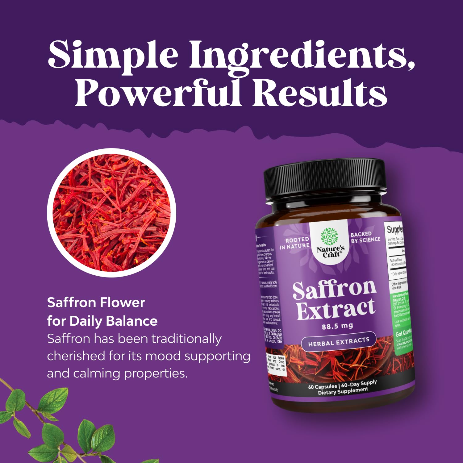 Natures Craft capsules on white background illustrate easy daily wellness.
