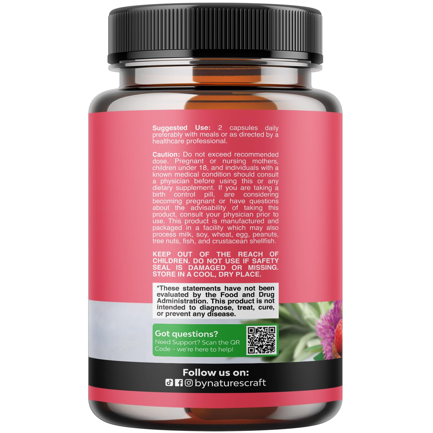 Natures Craft Herbal Menopause blend of Black Cohosh, Chaste Berry and Dong Quai